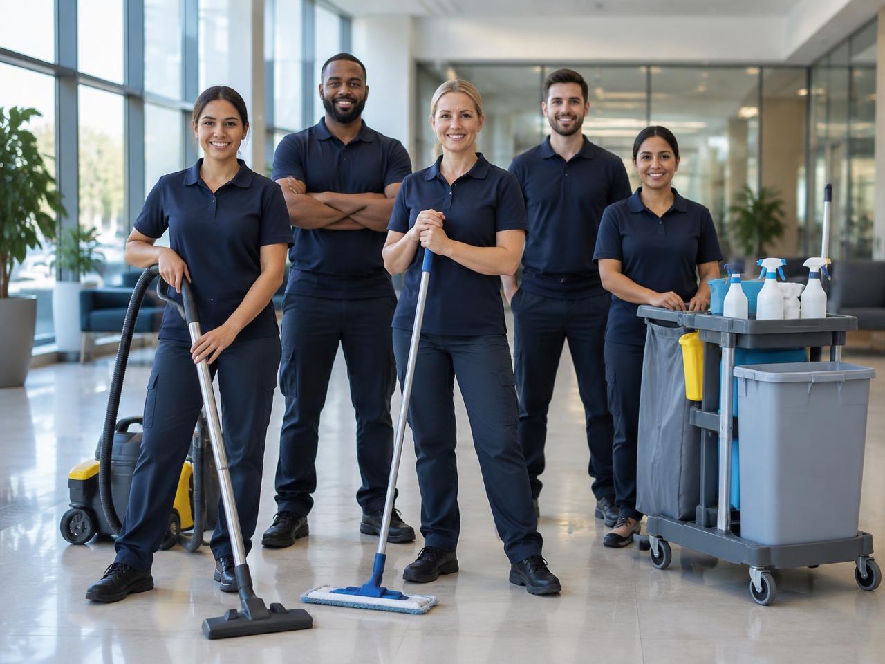 Belvedere cleaning team on site