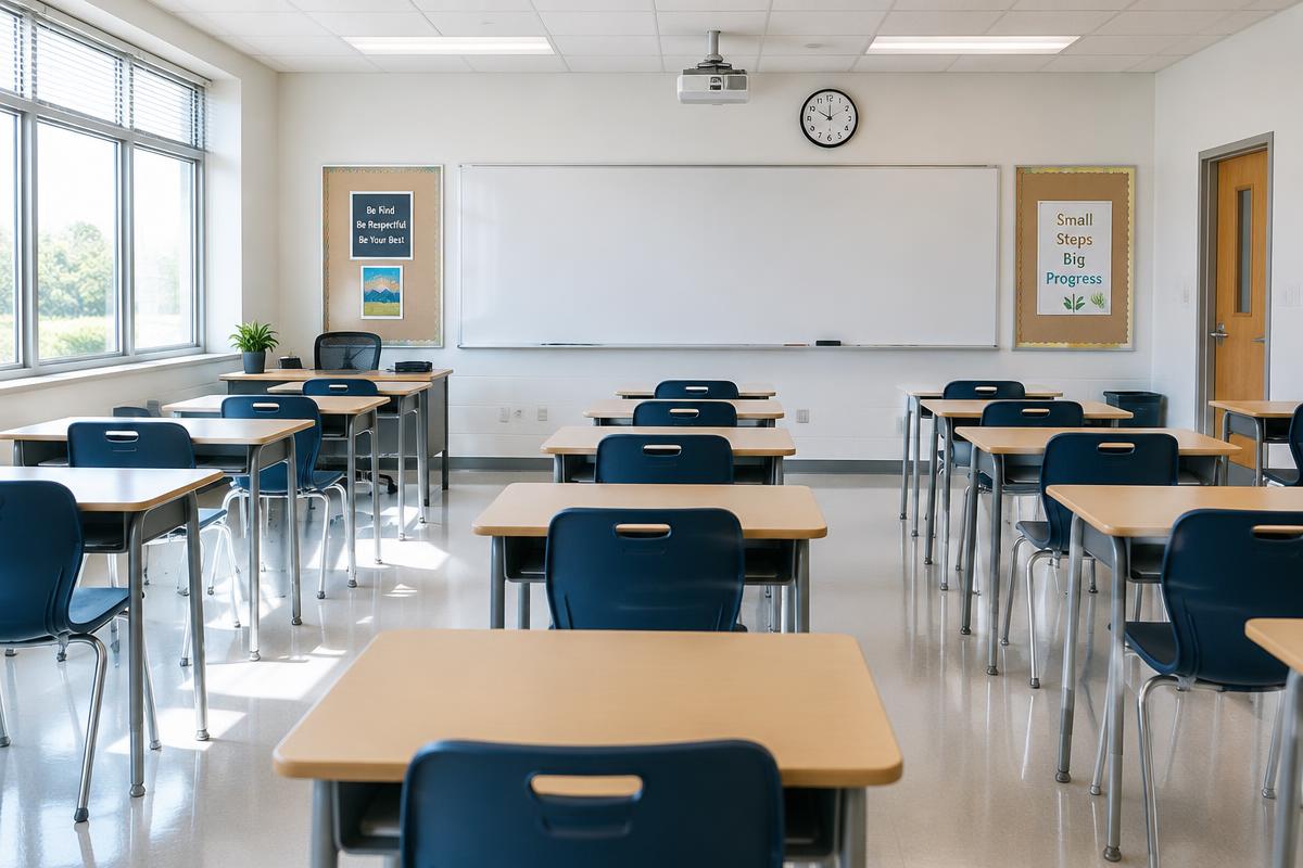 Clean, ready classroom